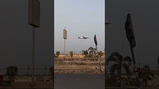 Airplane landing at Dum Dum airport Kolkata [upl. by Aivatra]