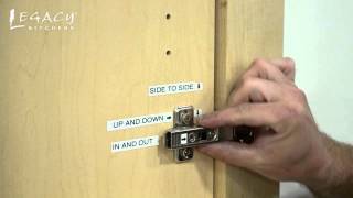 Cabinet Door Hinge Adjustment Introduction [upl. by Reve]