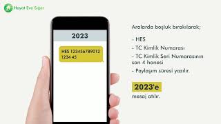 Kısa Mesaj SMS ile HES Kodu nasıl alınır [upl. by Ireva]