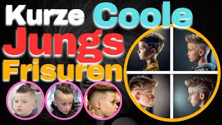 Freche Kurz Coole Jungs Frisuren für den perfekten Haarschnitt Inspirationen [upl. by Aekin]