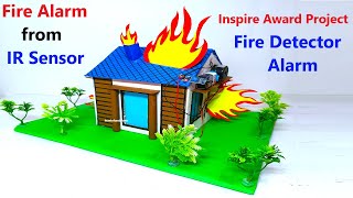 fire alarm using Ir Fire detector sensor working project  working model  innovative  howtofunda [upl. by Ettenyl]