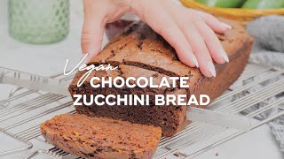 Vegan Chocolate Zucchini Bread eggless dairyfree zucchini bread recipe [upl. by Helban285]