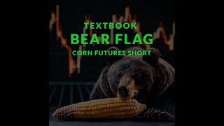 Textbook Bear Flag Short  Corn Futures [upl. by Friday]