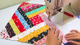 Transform Fabric Scraps Into Beautiful Patchwork Pillowcases  Sewing Ideas For Beginners [upl. by Yuk570]