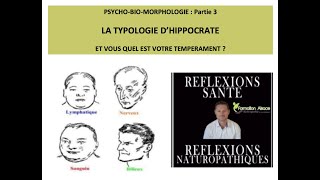 PSYCHOMORPHOLOGIE Partie 3 Les tempéraments selon Hippocrate [upl. by Horne]