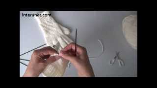 How to knit womens gloves  video tutorial [upl. by Nirual]