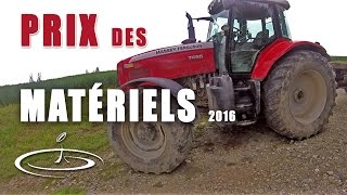 Prix de mes matériels agricoles  2016 [upl. by Joshua450]