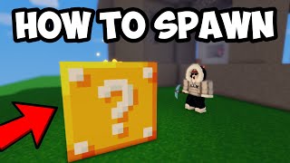 How To Spawn HUGE Lucky Block Roblox Bedwars [upl. by Creighton]