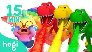 👍🏻Best 5 Learn Colors with Hogi｜Pop It Dinosaurs Cooking Race Eggs Slide｜Pinkfong Hogi [upl. by Ahsiyt]