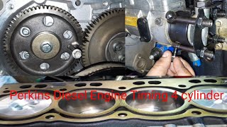 4 cylinder pump timing How to perkins engine pump timing 4 cylinder engine timing  Pump timing 4 [upl. by Eisteb]