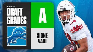 2024 NFL Draft Grades Lions select Sione Vaki No 132 Overall  CBS Sports [upl. by Nevyar]