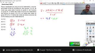 MABA CONCURSOS  SANTA CASA  2024  MÉDIA ARITMÉTICA PONDERADA  Com prof Cristiano Andrade [upl. by Terces]