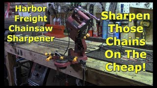 Harbor Freight Chainsaw Sharpener Initial Review by GettinJunkDone [upl. by Ennylhsa]