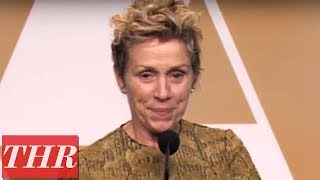 Frances McDormand on Winning Best Actress  Oscars 2018 [upl. by Asirap352]