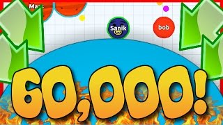 quot60000 NEW MASS HIGHSCOREquot  AGARIO BIGGEST CELL SCORE EVER NEW AGARIO RECORD [upl. by Gnof]