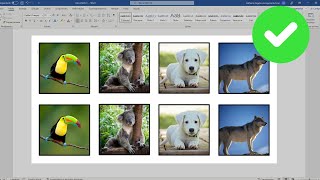 Como poner varias imágenes del mismo tamaño en WORD [upl. by Kippar]