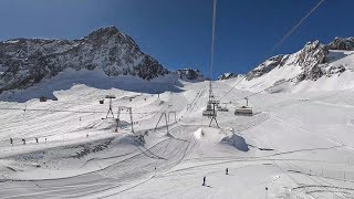 Stubai Glacier From Perfect Skiing Conditions to Whiteout Austria March 2023 [upl. by Hutt]