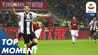 Ronaldo Gets 100th Goal by Juventus at the San Siro  Milan 02 Juventus  Top Moment  Serie A [upl. by Gusti37]