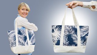 Bolso Tote Para Mujeres Hijas O Madres  Tutorial De Costura [upl. by Ynettirb]