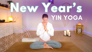 New Years Yin Yoga  Reflection and Intention for the New Year  15 minutes [upl. by Naujet]