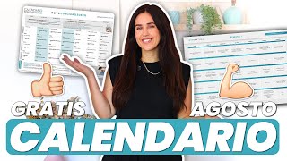 Calendario EJERCICIOS Gratuito AGOSTO  Gym Virtual [upl. by Htaek]