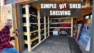 DIY Shed and Garage Shelves Super Simple and Cheap [upl. by Kerwin777]