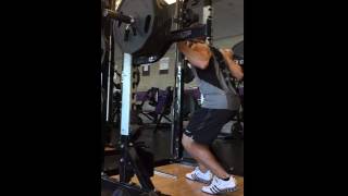 Staggered Stance Concentric Squat w 405lb  Cody Bidlow [upl. by Hitchcock]