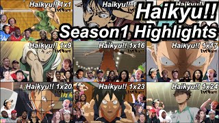 Haikyu Season 1 Reaction Highlights  Great Anime Reactors  【ハイキュー】【海外の反応】 [upl. by Deana]