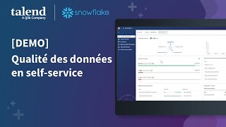 DEMO La qualité des données en mode selfservice avec Talend sur Snowflake [upl. by Yllime]