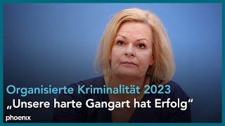 Organisierte Kriminalität Innenminister Faeser und BKAChef Münch zum Bundeslagebild 2023  0509 [upl. by Rotciv302]