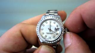 How to wind a Rolex Datejust wwwgoldwatchcocom [upl. by Aldercy]