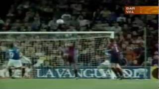 Goles Rivaldo BarcelonaValencia 20002001 Con chilena GRAN CALIDAD Y SONIDO [upl. by Avla]