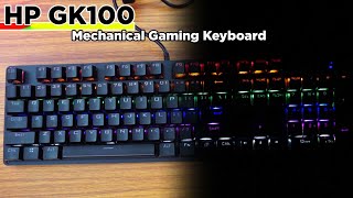 HP GK100 Full Size RGM Backlit Mechanical Gaming Keyboard  Unboxing  Review [upl. by Siuoleoj280]