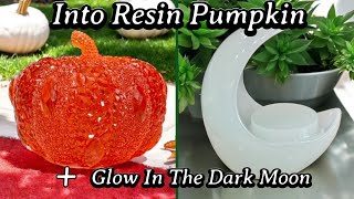 597 Making quotInto Resinquot Pumpkin As Special Gift amp Trying New Glow In The Dark Powder [upl. by Doowle116]