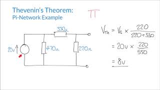 Applying Thevenins Theorem to Pi Networks [upl. by Dahc713]