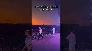 Quevedo en el lolla argentina 2023 retoshorts30 [upl. by Punak]