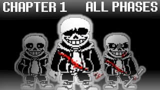 Undertale Last Breath Chapter 1 ALL 3 Phases 1 Death  Undertale Fangame [upl. by Li]