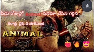 Animal Movie 7 days collections Telugu  By Film Freshmen Diaries Animal movie one week collection [upl. by Elttil]