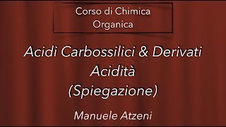 Chimica organica Acidità degli acidi carbossilici L115 [upl. by Oulman]