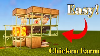 EASY Automatic Chicken Farm in Minecraft 1204 Tutorial [upl. by Llejk]