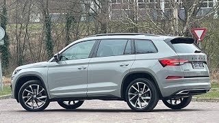 Skoda NEW Kodiaq 2022 Sportline in 4K Steel Grey Meteor 20 Inch Vega Walk around amp detail inside [upl. by Nais217]