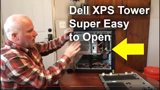 Dell XPS Tower Super Easy to Open  HowTo computer [upl. by Syla]