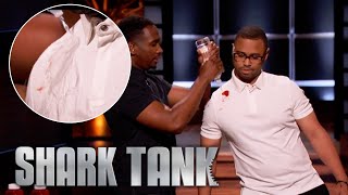 The Sharks Are Amazed When Ketchup Rolls Right Off Of Baobabs White Shirts  Shark Tank Global [upl. by Ahtebat]