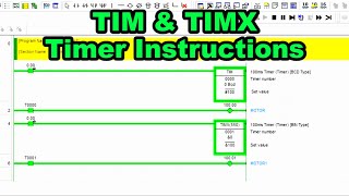 Omron PLC Course  TIM and TIMX Timer Instructions  BCD amp Binary [upl. by Wadsworth975]