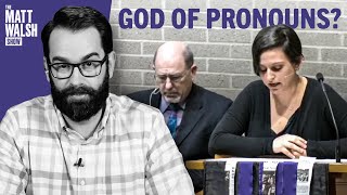 WATCH Pastor Offers Woke Prayer to the “God of Pronouns” [upl. by Acinat]