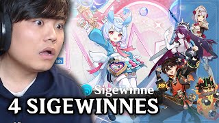 【GENSHIN IMPACT】SIGEWINNE PULLS  4 SIGWINNES [upl. by Irelav]