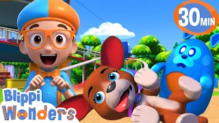 Blippi Has Fun with Dogs  Blippi Wonders Educational Cartoons for Kids [upl. by Sibyl]