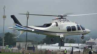 AW109 GGRUN  NEW AIRCRAFT  LANDING AT EPSOM DOWNS RACECOURSE HELIPORT 0162024 [upl. by Eyram]