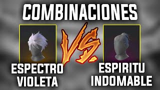 ESPECTRO VIOLETA VS ESPIRITU INDOMABLE  COMBINACIONES DE ROPA FREE FIRE 💥 [upl. by Casimir]