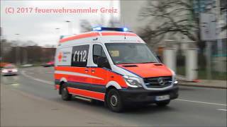 Einsatzfahrten Polizei  Rettungsdienst  Feuerwehr in Gera 2017 [upl. by Tegdirb]